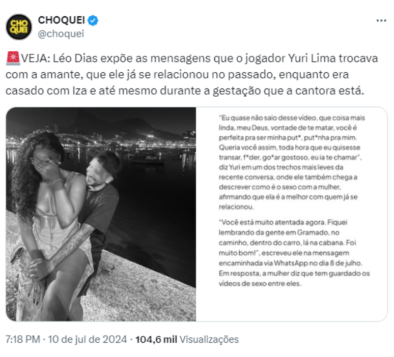 Leo Dias expôs Yuri Lima 
