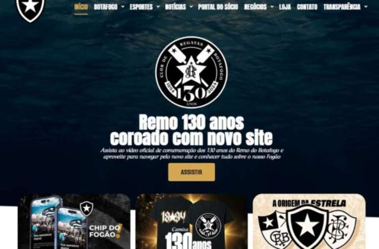 Site do Botafogo Social/Olímpico está fácil de navegar –