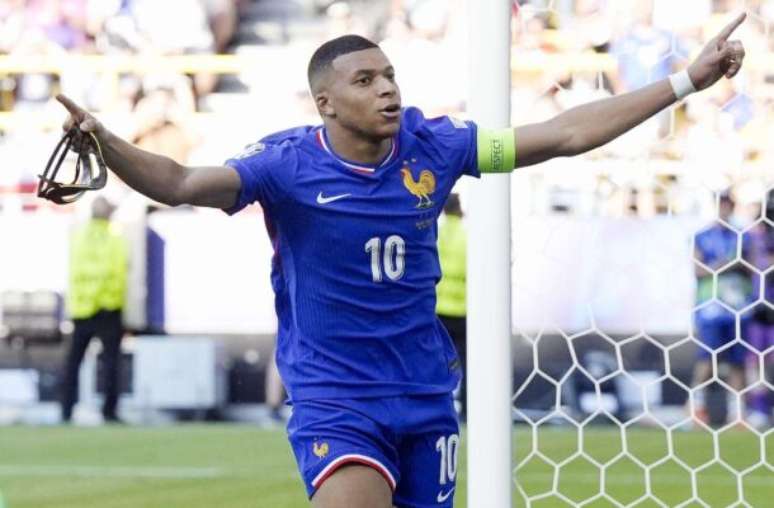 Mbappé durante a semifinal da Eurocopa 2024 –