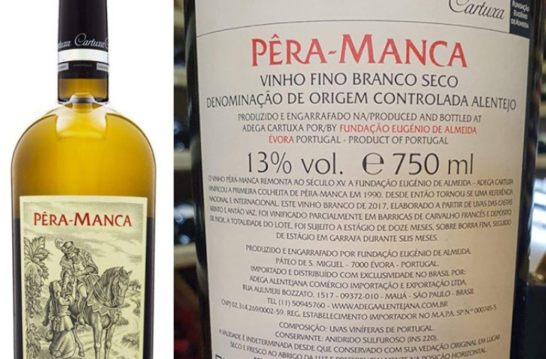 Vinho branco português Pêra Manca é bastante consumido no Brasil e tem valor alto