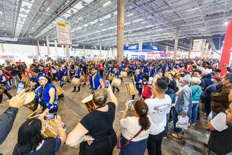 A 25º edição da Festival do Japão ocorre nos dias 12, 13 e 14 de julho de 2024. Na imagem, a Parada Taiko, em 2023.