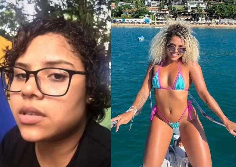 Antes e depois da suposta amante do Yuri Lima - Reprodução/Tiktok/Instagram