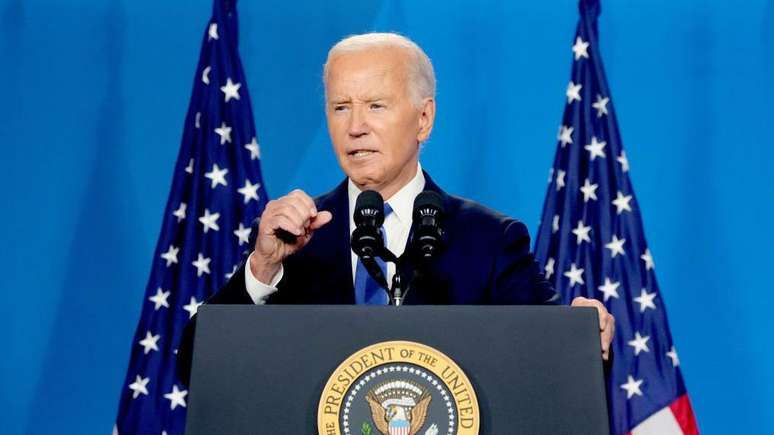 Biden confundiu nome de Kamala Harris com de Trump, horas após chamar Zelensky de Putin em evento da cúpula da Otan