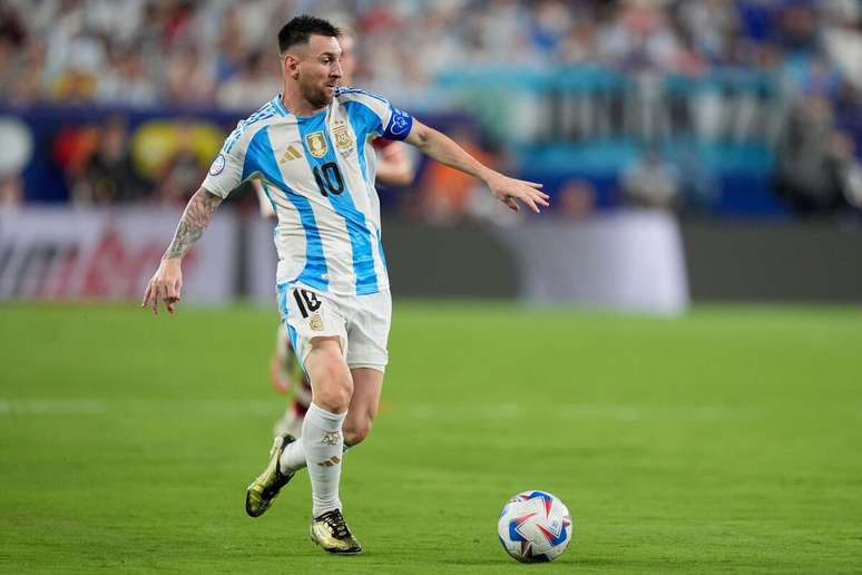 Lionel Messi (Argentina) durante jogo contra o Canadá, no dia 09.07.2024 