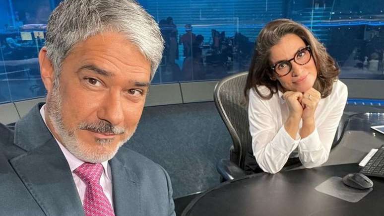 William Bonner e Renata Vasconcellos protagonizaram momento no JN 