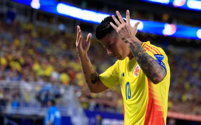 James Rodríguez em ação pela Colômbia na Copa América