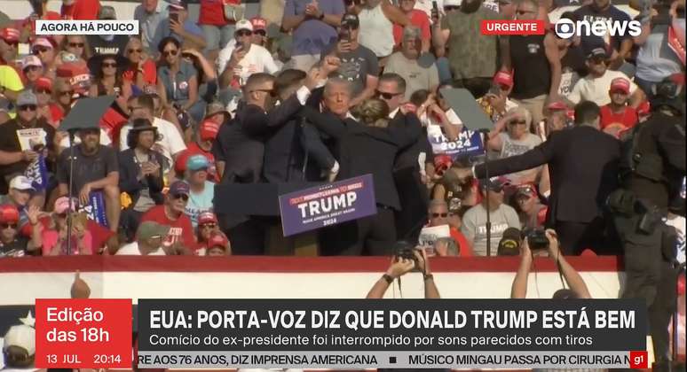 O atentado contra Donald Trump na Pensilvânia se torna a grande imagem da campanha eleitoral dos Estados Unidos