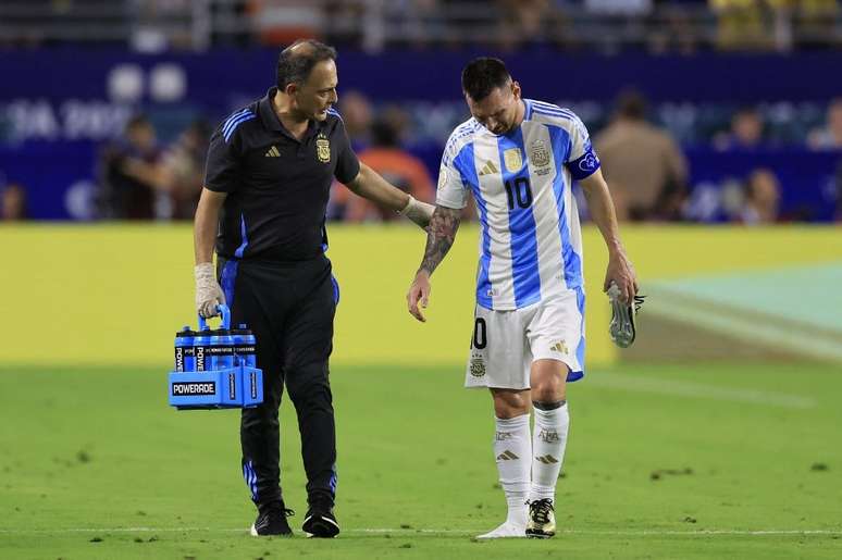 Lionel Messi foi substituído na Argentina na final da Copa América por conta de lesão