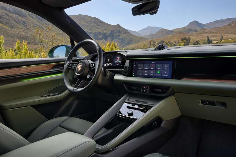 Interior do novo Porsche Macan 4S elétrico