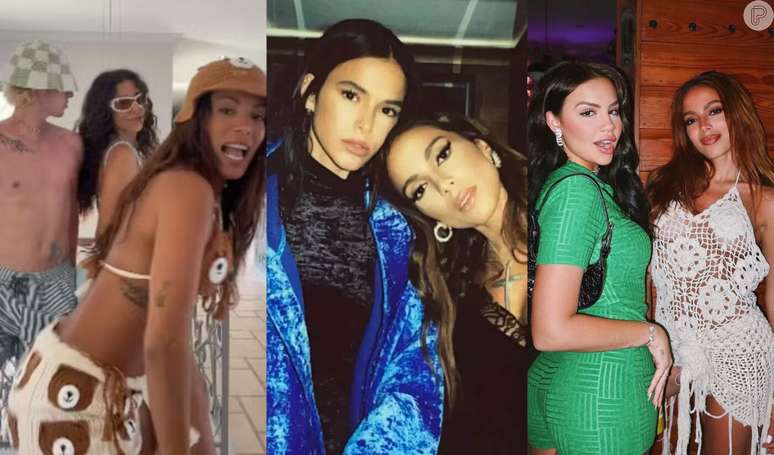 Anitta blows up in video with the couple Marina Sena and Juliano Floss and the web remembers the old argument with Bruna Marquezine: ‘No emotional responsibility’