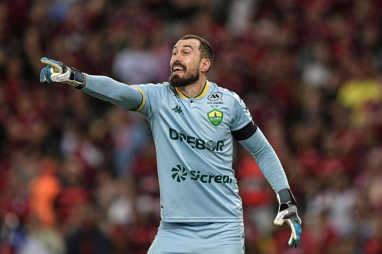 Walter (Cuiabá) durante jogo contra o Flamengo, no dia 06.07.2024