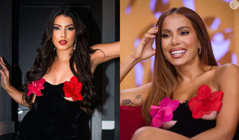 Few people noticed, but Anitta had already worn Fernanda Bande’s dress with a strategic neckline in ‘De Frente com Blogueirinha’