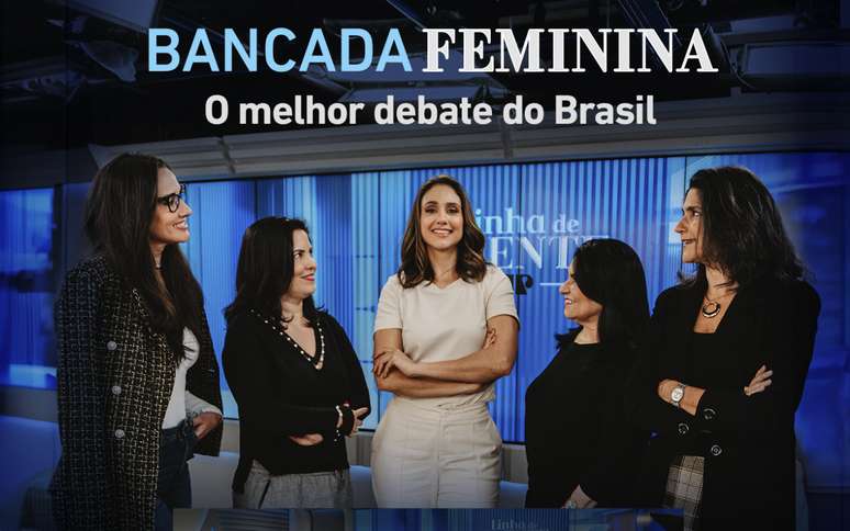 Mulheres responsáveis pela bancada feminina comandada por Lívia Zanolini no Linha de Frente 