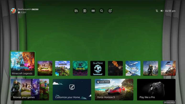 Tema "Blades" imita a dashboard do Xbox 360