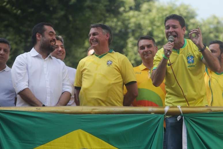 Evento do PL-RJ com Jair Bolsonaro, Alexandre Ramagem, Cláudio Castro e Flávio Bolsonaro