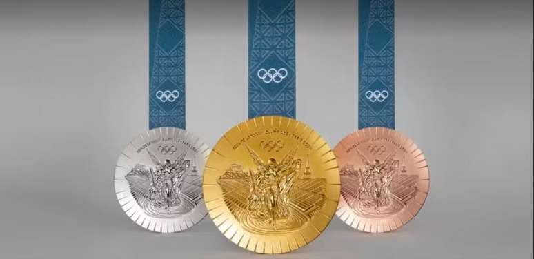 As cobiçadas medalhas de ouro, prata e bronze que vão ser distribuídas em Paris