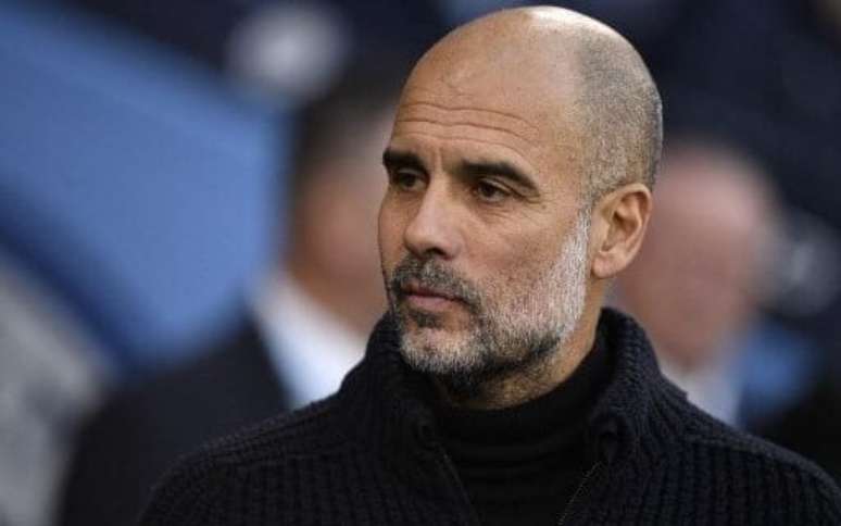 Pep Guardiola no comando do Manchester City.