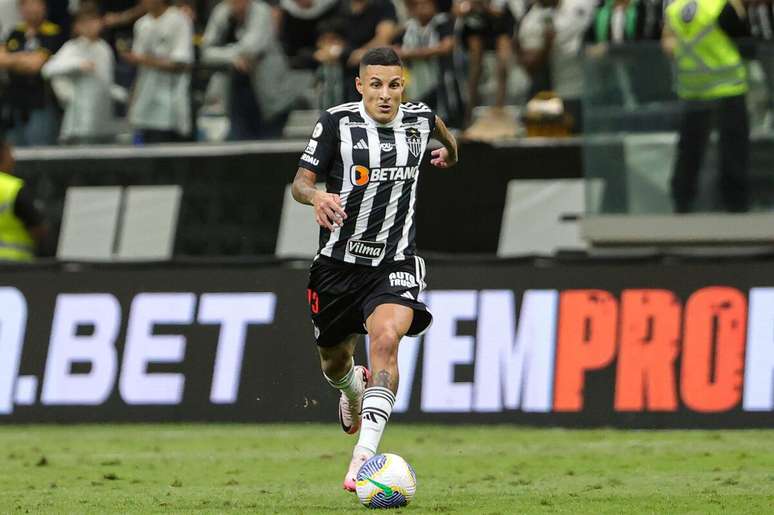 Guilherme Arana (Atlético-MG) durante jogo contra o São Paulo, no dia 11.07.2024 