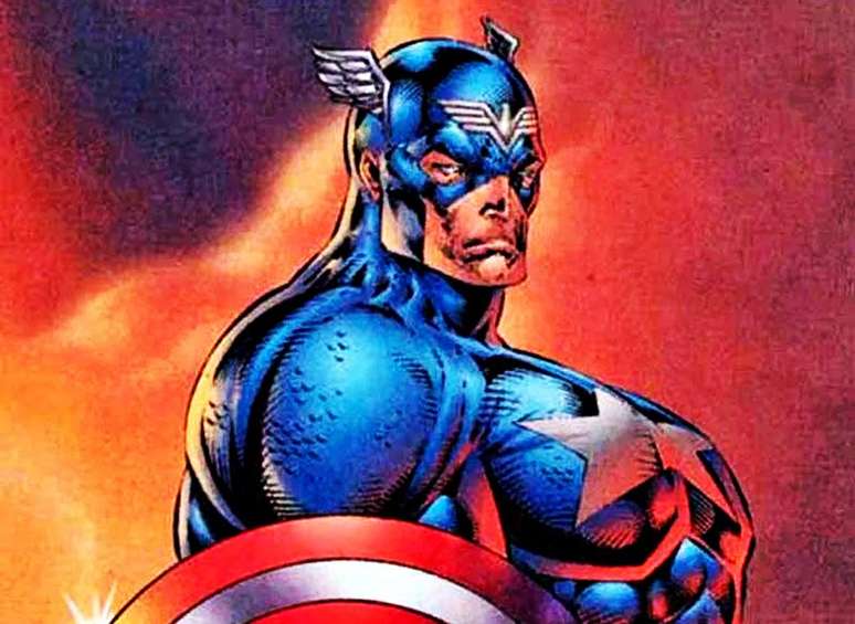 Capitão América de Rob Liefeld virou meme em uma época que nem existia meme (Imagem: Reprodução/Marvel Comics)