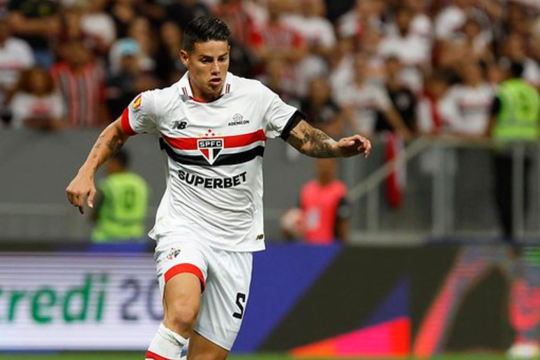 James Rodriguez no São Paulo em 2024