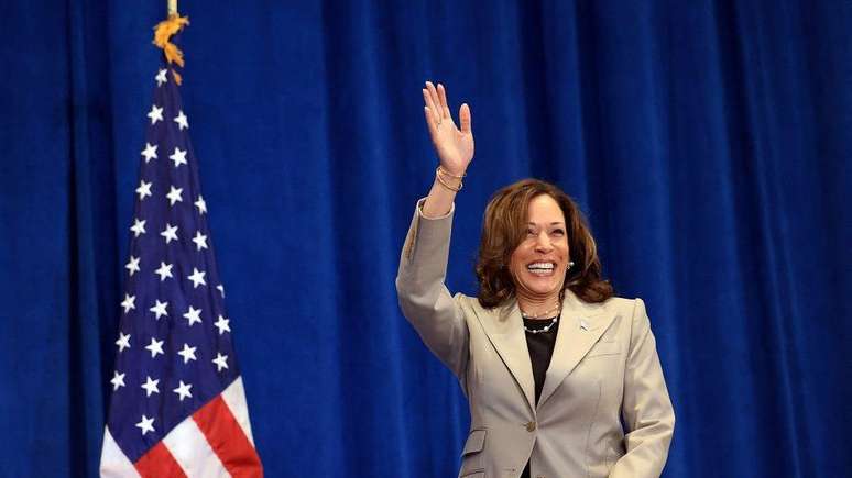 Kamala Harris será a candidata do Partido Democrada na eleição de novembro