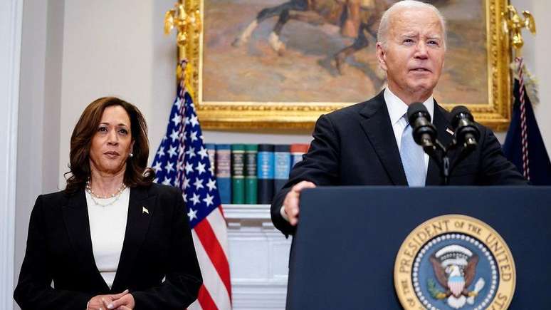 Kamala substituiu Joe Biden na disputa contra Donald Trump