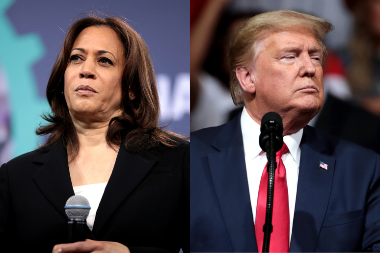 Disputa presidencial entre Kamala Harris e Donald Trump tem empate técnico, mostra levantamento