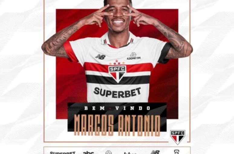 Marcos Antônio é o novo reforço do São Paulo –