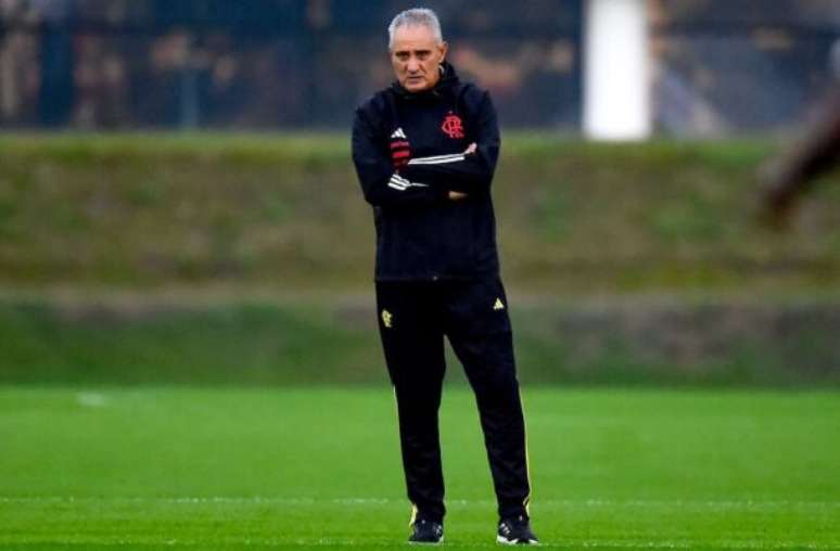 Tite durante treino do Flamengo –