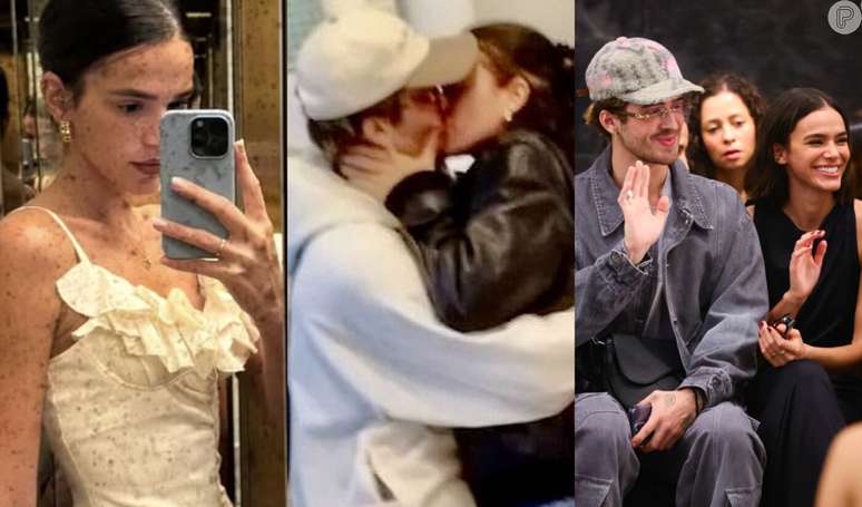 Bruna Marquezine de aliança? Em affair com João Guilherme, atriz evidencia anel em foto no espelho e chama atenção na web.