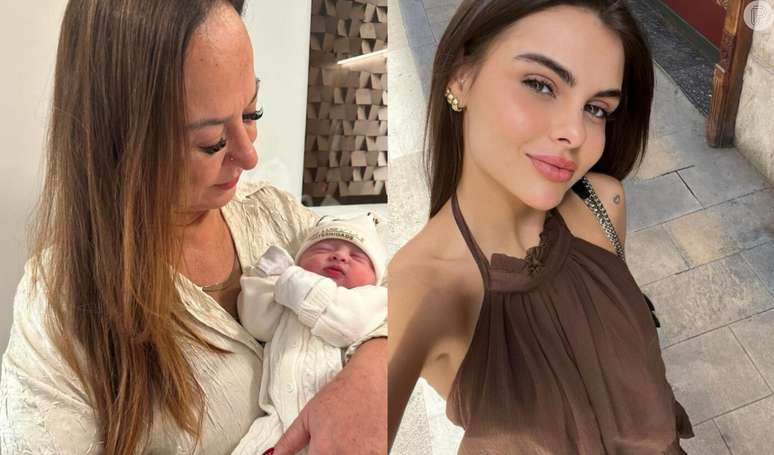 Mãe de Neymar, Nadine Gonçalves posta foto de filha do jogador com Amanda Kimberlly .