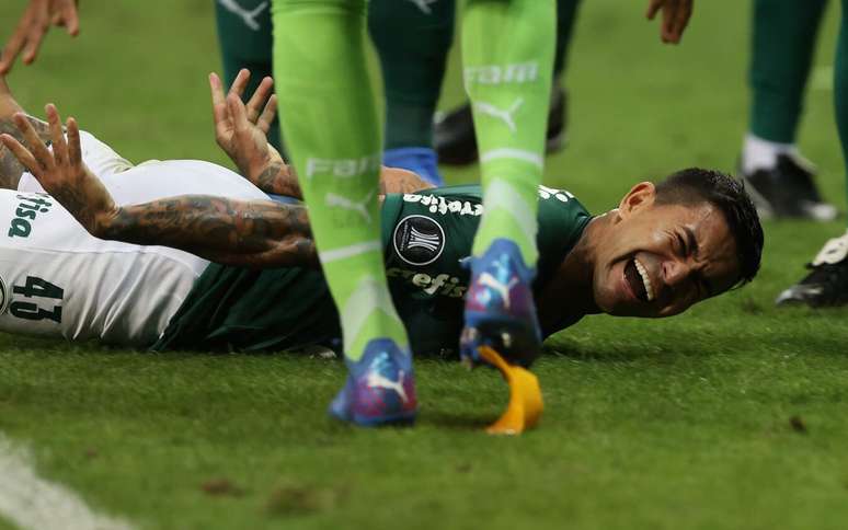 Dudu celebra gol que garantiu vaga do Palmeiras na final da Libertadores 2021