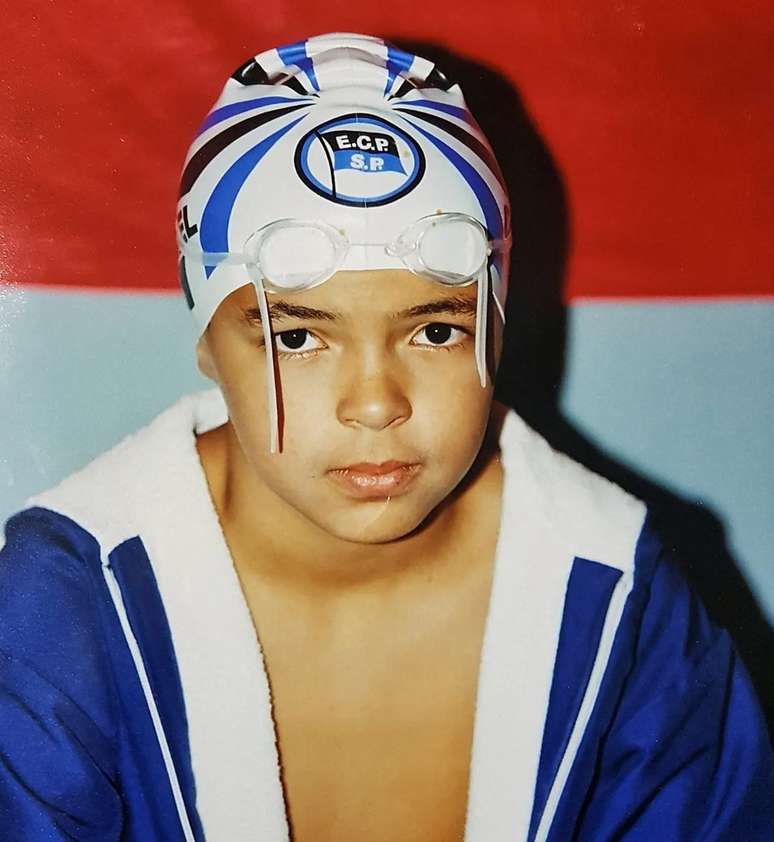 Gabriel da Silva Santos treina no clube Pinheiros desde os 11 anos. Passou por todas as categorias, até chegar às Olimpíadas.