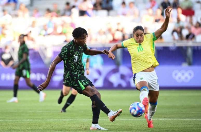 Gabi Nunes durante a partida contra a Nigéria –