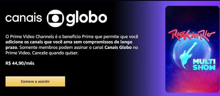 Prime Video Channels revela chegada dos Canais Globo na plataforma de streaming 