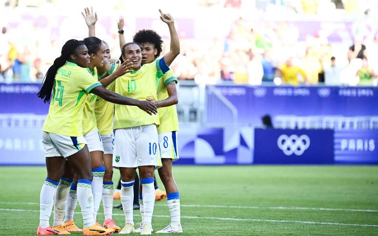 A equipe brasileira de futebol feminino venceu a Nigéria nas Olimpíadas