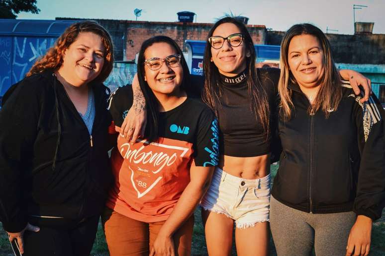 Seleção feminina de mães: Elaine dos Santos, Carolina Silva, Anali Costa e Mariza Barros