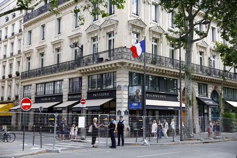 Pontos de bloqueio nas ruas de Paris, na França