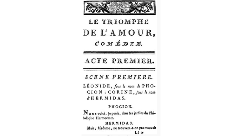 Romance dividido em três atos é do dramaturgo francês Pierre Marivaux