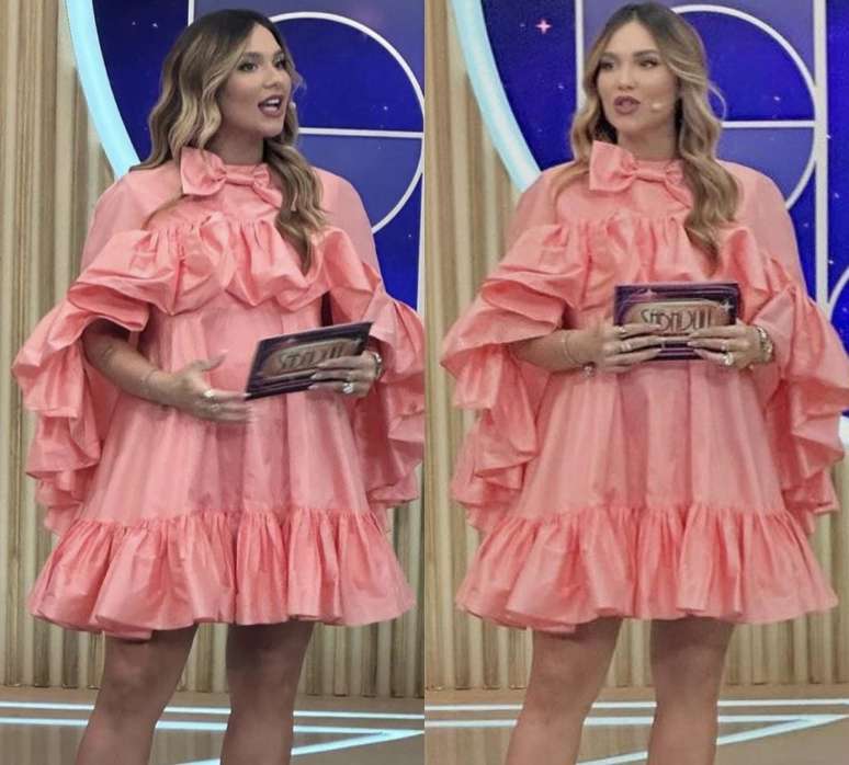 Virginia Fonseca usa look 'diferentão' em gravação de programa no SBT