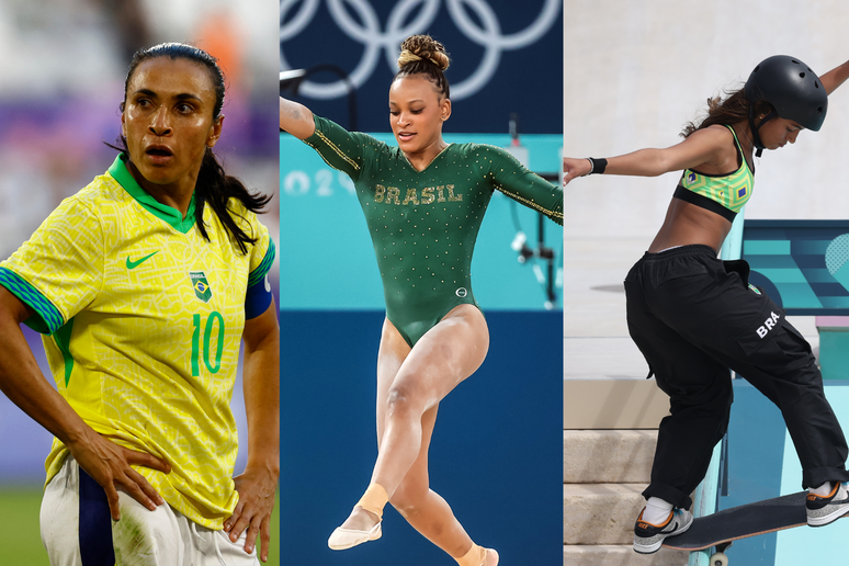 Marta, Rebeca Andrade e Rayssa Leal entram em ação neste domingo pelos Jogos de Paris