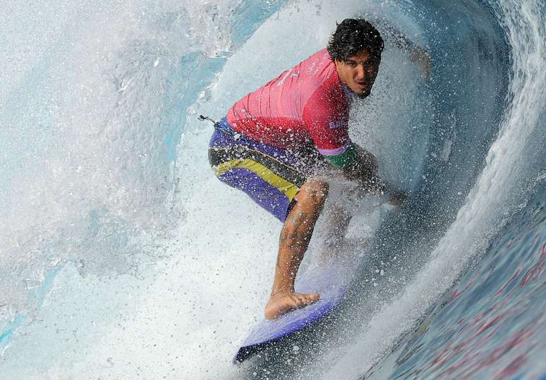 Gabriel Medina na primeira etapa de surfe na Olimpíada de Paris-2024