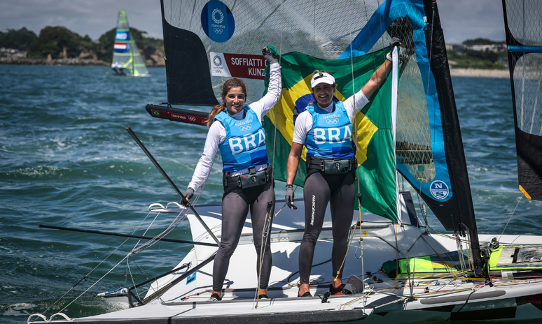 Martine Grael e Kahena Kunze na classe 49er FX - Vela - Jogos Olímpicos de Paris-2024