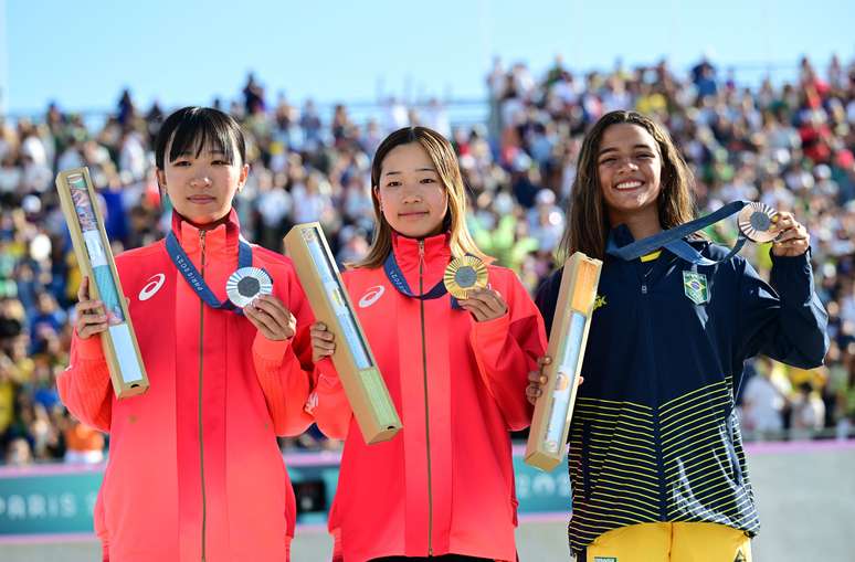 Rayssa Leal fica com o bronze no skate street feminino nos Jogos de Paris