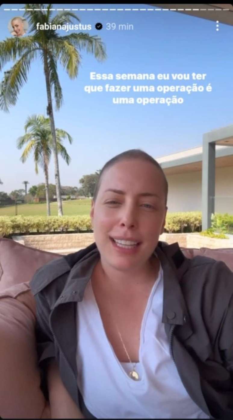 Story de Fabiana Justus - Reprodução/Instagram