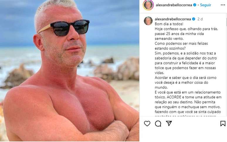 Alexandre Correa fez reflex&atilde;o na web 