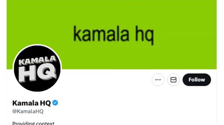 print do Twitter oficial de Kamala Harris