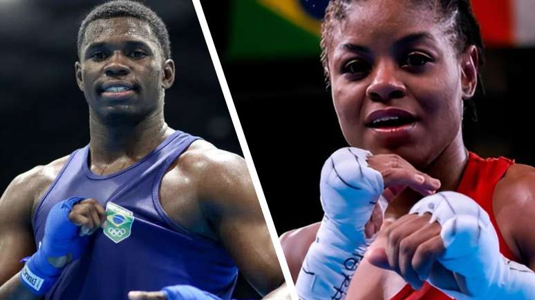 Wanderley Pereira é mais uma esperança de medalha do Brasil no boxe olímpico (Fotos: Gaspar Nobrega ; Miriam Jeske / COB)