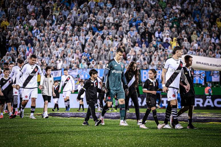 Time do Vasco em partida contra o Grêmio - 28/07/2024