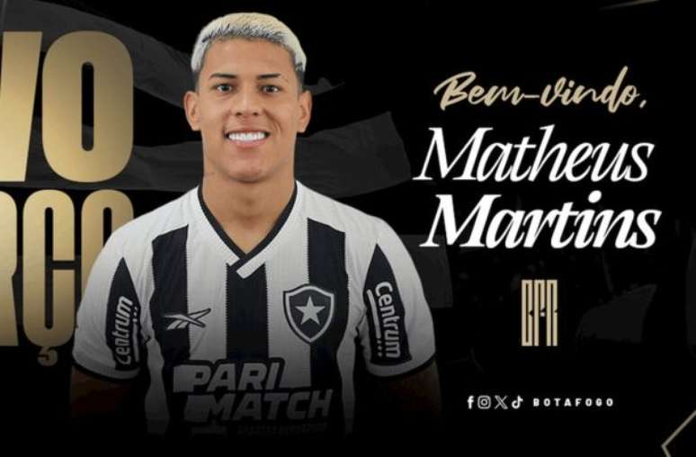 Matheus Martins é o novo reforço do Botafogo –